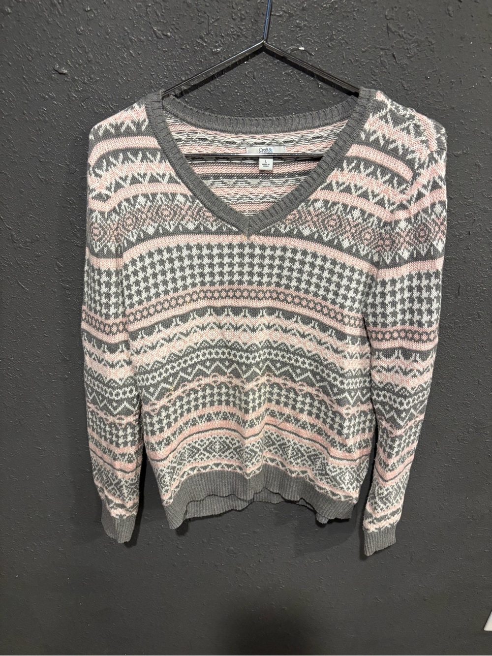 Women’s Croft & Barrow Cozy V-Neck Patterned Sweater